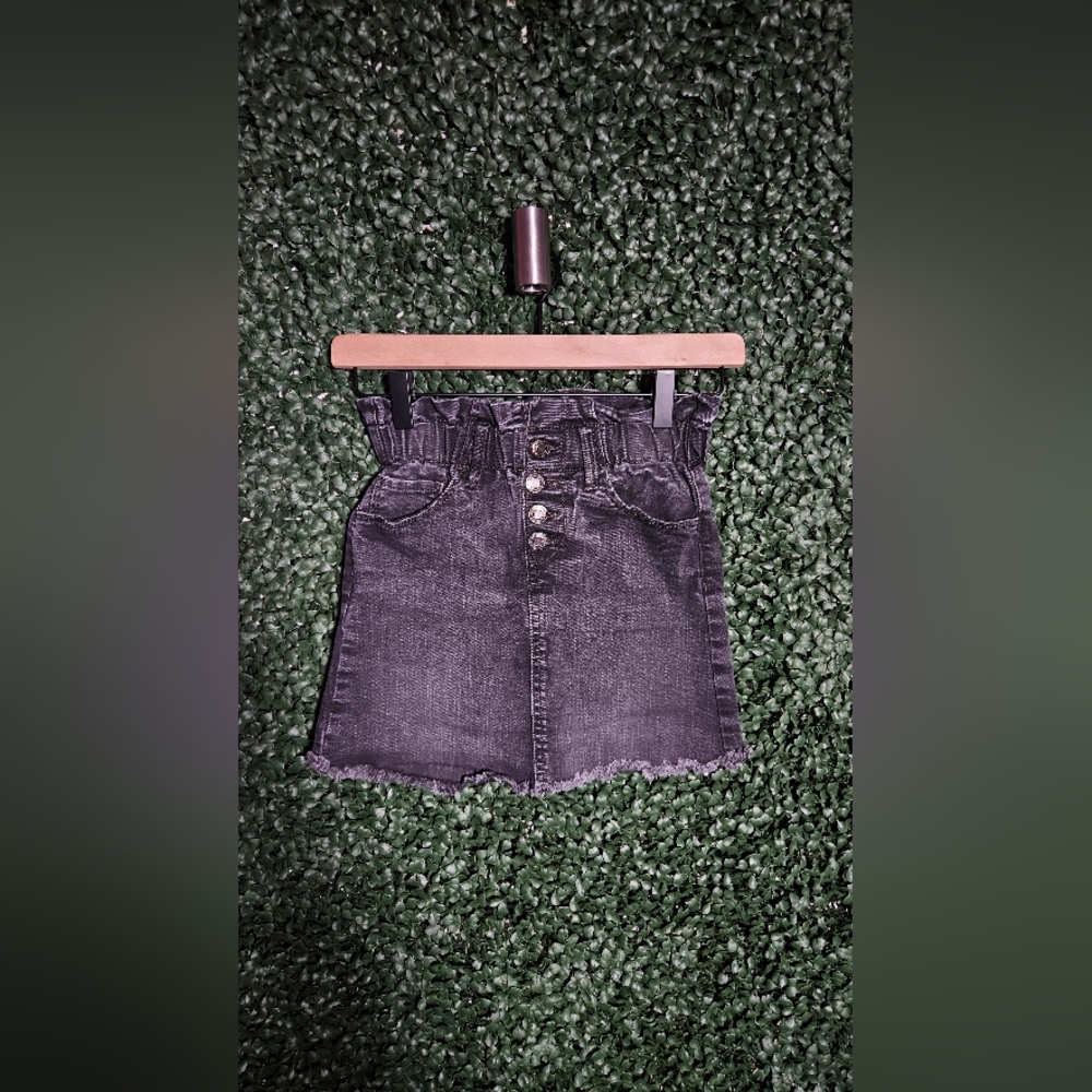 SO Black Denim Kids Skirt